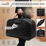 Trendol Fashion Life Unisex Siyah Çok Amaçlı Spor ve Fitness Çantası – Geniş Hacimli El ve Omuz Askılı Seyahat Çantası Valiz - 000-Siyah