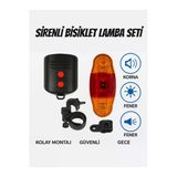 Trendpazarım Bisiklet Lambası Sirenli Fener | 3 Modlu Led Işık & Çok Tonlu Siren