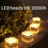 Trendpoint 4 Adet Solar Güneş Enerjili Buz Cam Zemin Dekoratif Bahçe Aydınlatma Led Kristal Havuz