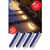 Trendpoint (4Adet) Güneş Enerjili Dekoratif Zemin Aydınlatma Solar Bahçe Peyzaj Kaliteli Premium Led