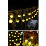 Trendpoint 50 Toplu Sarı Işık Solar Kristal Led Modlu Balkon Dekorasyon Bahçe Aydınlatma Güneş Enerji