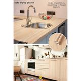 Trendpoint Kendinden Yapışkanlı 60CM×100CM Doğal Ahşap Dokulu Mutfak Dolap Masa Kaplama Duvar Kağıdı - 60cm ×100cm