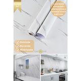 Trendpoint Kendinden Yapışkanlı Mermer Görünümlü 60CM×300CM Premium Zemin Duvar Kağıdı Dolap Kaplama - 60cm X 3mt