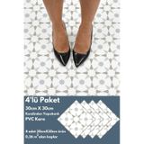 Trendpoint Kendinden Yapışkanlı Pvc Sticker 4adet 30cm 30cm Mutfak Banyo Duvar Zemin Kaplama