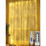 Trendpoint Peri Telli Perde Led Işık Kumandalı 300 Ledli 3 x 3 metre Usb'li 8 Animasyonlu Günışığı