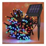 Trendpoint Solar 100 Ledli 12 Metre Rgb Işık Bahçe Aydınlatma Dekorasyon Güneş Enerjili Led