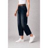 Trendrift Store Yüksek Bel Baggy Jean Kot Pantolon Yeşil Tint - Rahat Kesim Deri Kemer Hediyeli