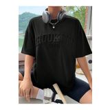 Trendseninle Brooklyn Nyc Baskılı Siyah Oversize Kadın T-shirt