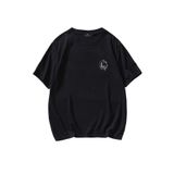 Trendseninle Chill Baskılı Oversize Siyah Oversize Erkek T-shirt