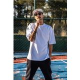 TrendSeninle Erkek Beyaz Oversize T-shirt Beyaz M