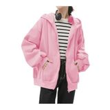 Trendseninle Kadın 3 Iplik Pembe Kapüşon Detay Fermuarlı Hırka S/M Ts-Hrkakpsnluu