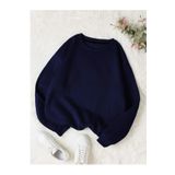 Trendseninle Kadın Lacivert Düz Bisiklet Yaka Sweatshirt Xl Ts-Baskszbskltks