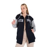 TrendSeninle Kadın Lacivert Mıchıgan Fermuarlı Hırka Sweat Lacivert L/XL