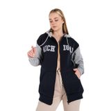 TrendSeninle Kadın Lacivert Mıchıgan Fermuarlı Hırka Sweat Lacivert S/M