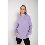 TrendSeninle Kadın Lila Oversize Kapüşonlu Sweatshirt 000 Lila M