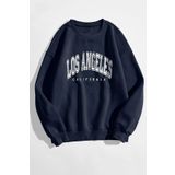 Trendseninle Los Angeles Lacivert Kadın Sweatshirt