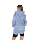 Trendseninle Mad For Nothing Baskılı Bebemavisi Siyah Oversize Kapüşonlu Kadın Sweatshirt