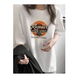 Trendseninle Repair Baskılı Beyaz Oversize Kadın T-shirt