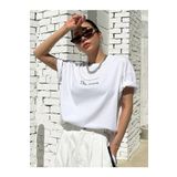 Trendseninle The Future Baskılı Beyaz Oversize Kadın T-shirt