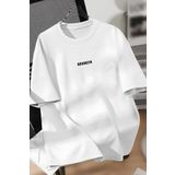 Trendseninle Unisex Erkek/Kadın Beyaz BROOKLYN Renkli Özel Baskı Oversize Pamuklu Bisiklet Yaka T-Shirt Tişört, 2XL