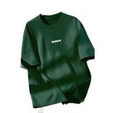 Trendseninle Unisex Erkek/Kadın Nefti BROOKLYN Renkli Özel Baskı Oversize Pamuklu Bisiklet Yaka T-Shirt Tişört, S