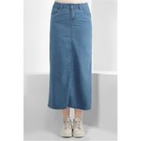 TRENDTESETTÜR Kadın Mavi (A.MAVİ) Cepli Denim Etek T 8012