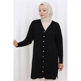 TRENDTESETTÜR KADIN SİYAH TRİKO HIRKA T 6713