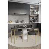 Trendy Asel Elizya Bohem Lake Mdf Ayak 4'lü Teddy Sandalye 90X90 Masa Sandalye Takımı