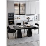 Trendy Asel Venera Lake Mdf Ayak Teddy Sandalye 80X120 Yemek Masası Mutfak Masası 4 Kişilik Masa Sandalye Takım