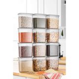 trendy kitchen 12 Adet 24 Parça 2 Litre Dikdörtgen Erzak Bakliyat Saklama Kabı Seti 20 Etiket Hediyeli