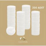 Trendy & More Makyaj Temizleme Pedi Disk Pamuk 200'lü Paket ONDR001, One Size