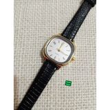 Trendy Son Moda Kadın Kol Saati Vintage Oval Gold Kasa- Siyah Yılan Desenli Kordon TT0054 - 20 cm