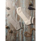TrendyChic Beyaz ve Gri Üstü Tül Spor Çorap - 36 - 40 - Beyaz - Açık Gri