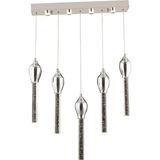 Trendylight Enis 5'li Sıralı Krom LED Avize
