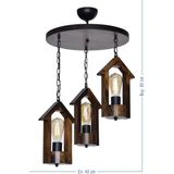 Trendylight Fener 3lü Sarkıt Ahşap Modern Ahşap - Beyaz