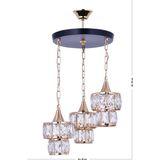Trendylight Hazan Avize 3 Lü Siyah Gold - Siyah - Altın