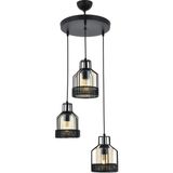 Trendylight Roma 3 Lü Siyah Sarkıt Modern - Beyaz