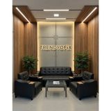 Trendyofix Royal Ortopedik Makam Ofis Oturma Grubu - Bekleme Salonu Koltuk Takımı (3+1+1) - Siyah