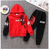 Trendypassion Baskılı Erkek Çocuk Eşofman Takımı %100 Pamuk Kırmızı Slim Fit 5 - 6 Yaş