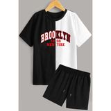 Trendypassion Brooklyn Şort T-Shirt Eşofman Takımı - 2XL - Siyah