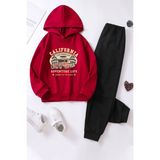 Trendypassion Çocuk California Eşofman Takımı - 7 - 8 Yaş - Kırmızı