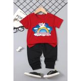 Trendypassion Çocuk Unicorn Alt - Üst Eşofman Takımı - 5 - 6 Yaş - Kırmızı