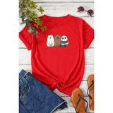 Trendypassion Kafadar Ayılar Tasarım Tshirt - Kırmızı