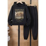 Trendypassion Only Trendwear Çocuk Tasmania Baskılı Eşofman Takımı Yumuşak Pamuklu Malzeme ile Erkek Çocuklar İçin - 11 - 12 Yaş - Siyah