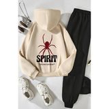 Trendypassion Only Trendwear Erkek Çocuk Spirit Baskılı Eşofman Takımı Bej Yumuşak Pamuklu Günlük Kullanım İçin - 11 - 12 Yaş