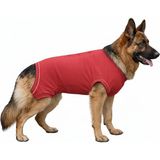 TrendyPati Köpek Ameliyat Sonrası Kıyafet Koruyucu Tulum Altı Tam Kapalı Penye Kumaş L Xl 2xl 3xl - Kırmızı
