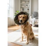 TrendyPati Köpek Sünger Koni Yakalık , Elizabeth Yakalık, Ameliyat Sonrası Koruyucu Yakalık -Küçük Orta ve Büyük Irk - Kamuflaj