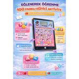 TRENDZONE 100 Fonksiyonlu Sesli Eğitici Çocuk Tableti Türkçe İngilizce Harf Kelime Matematik Eğitim Tableti