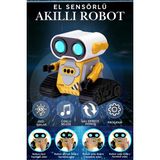 Trendzone Oyuncak Uzaktan Kumandalı Şarjlı Sesli Işıklı El Sensörlü 360° Dönen Interaktif Akıllı Robot - Sarı