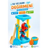 TRENDZONE Su ve Kum Değirmeni Plaj Oyun Seti 34cm – Dönen Çarklı Plaj, Havuz ve Bahçe Oyuncağı Aksesuar Setli